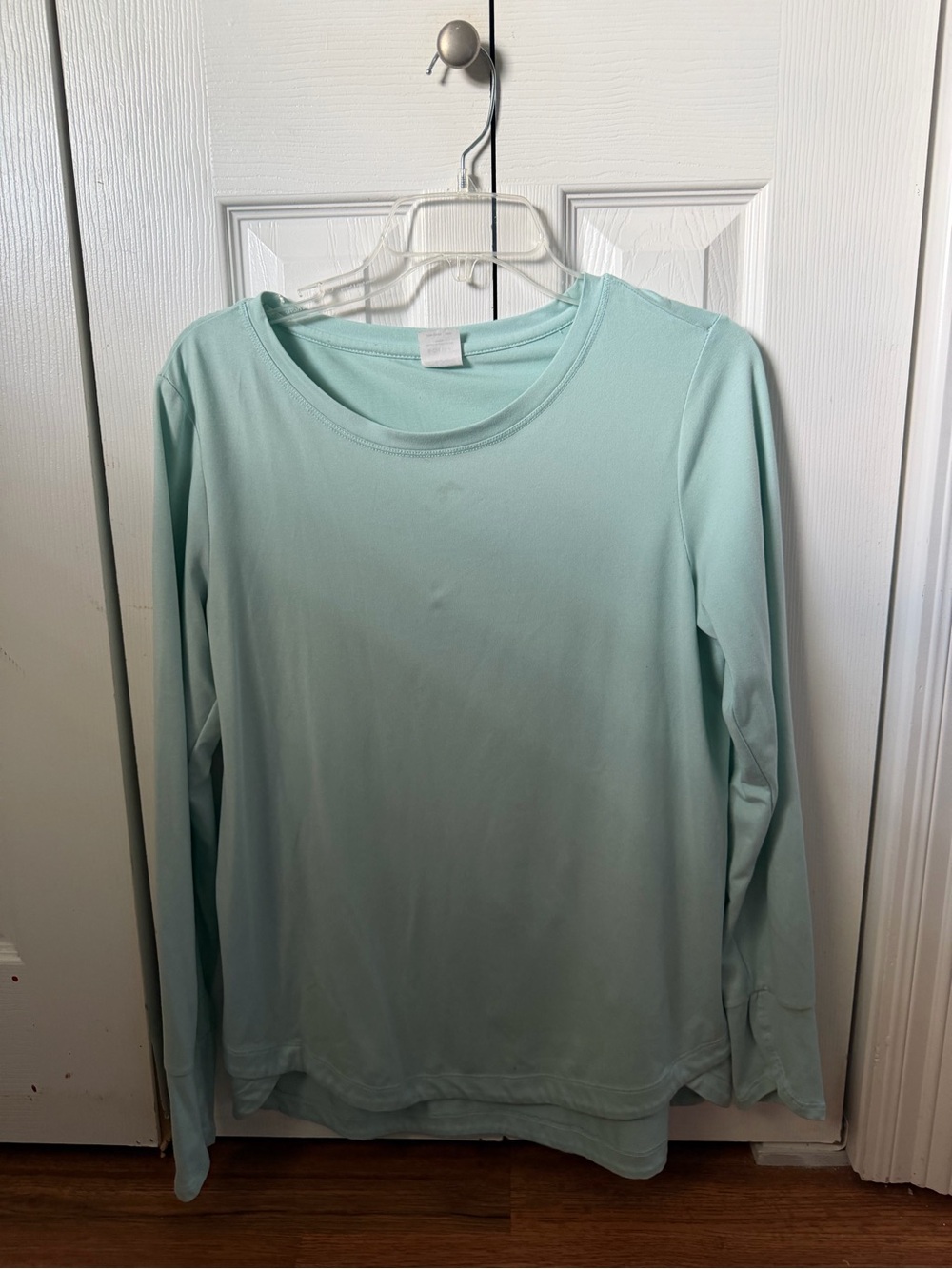 Avia Light Aqua Long-Sleeve Crewneck Top